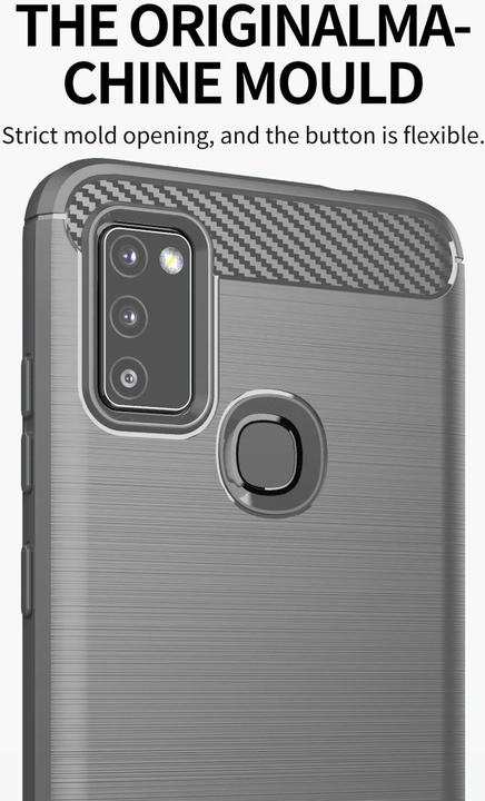 Actual product image Cadorabo TPU Ultra Slim carbon stainless steel combo cover (Samsung Galaxy M51)