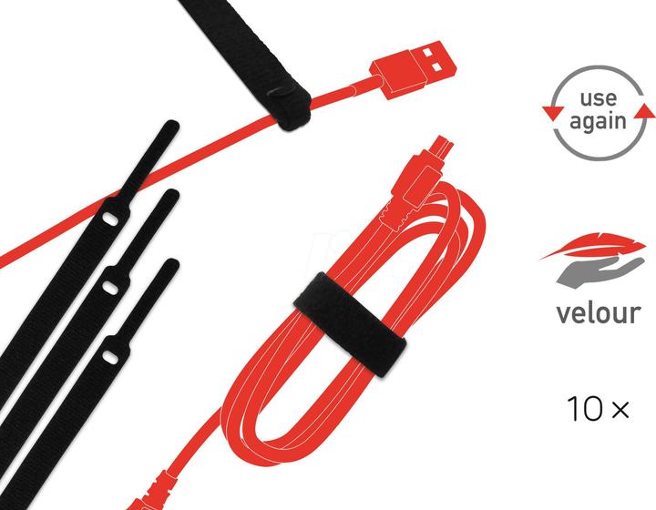 Image du produit Label-the-cable Sangles de base LTC (Serre-câbles velcro, 170 mm, 10 pcs)