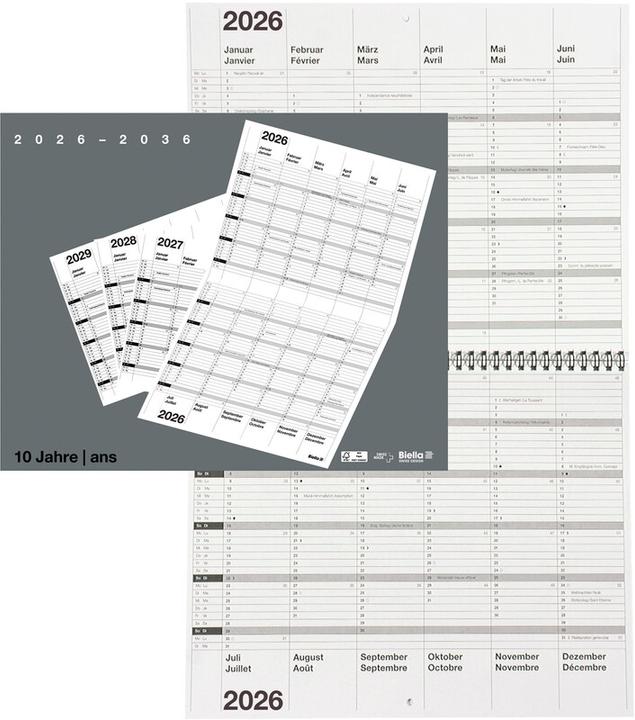 Image du produit Biella Calendrier décennal (30 x 24 cm, Couverture rigide, Français, Allemand)