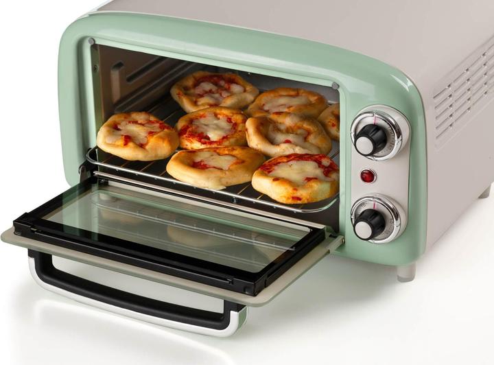 Immagine prodotto Ariete Mini forno Vintage Green (bianco/verde chiaro, 800 watt, 10 litri)