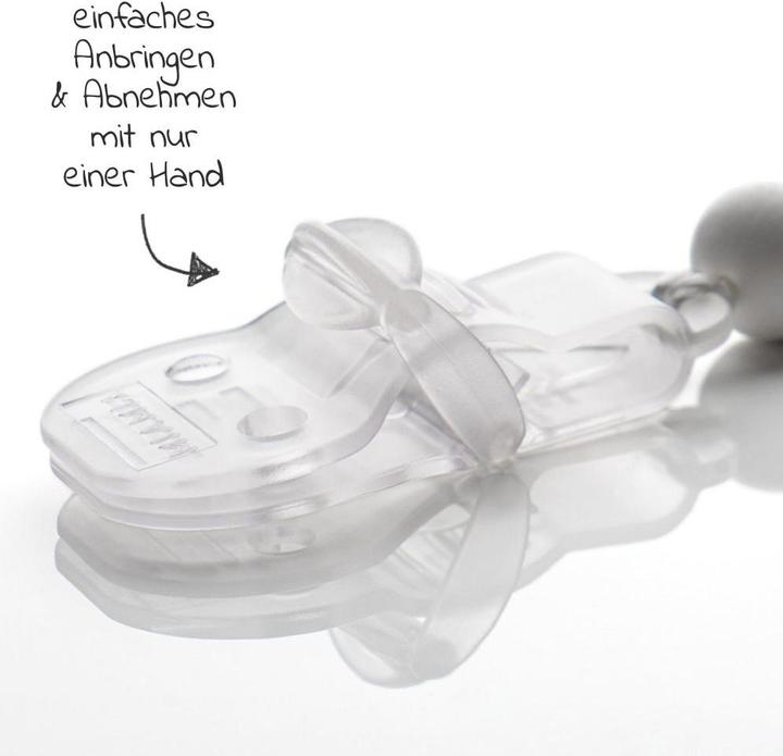 Immagine prodotto MiaMia Catene ciuccio Catena ciuccio con perline in silicone e anello in gomma incluso. (2 x)
