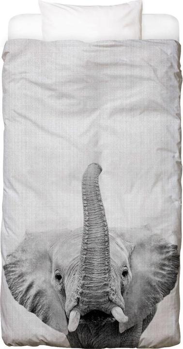 Produktbild Juniqe Elefant-Schwarz-Weiss-Fotografie (Bettwäsche Set, 160 x 210 cm, 50 x 60 cm)