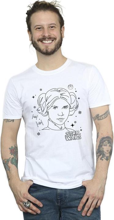 Produktbild Star Wars Episode IV: A New Hope Leia Christmas Sketch TShirt (3XL)