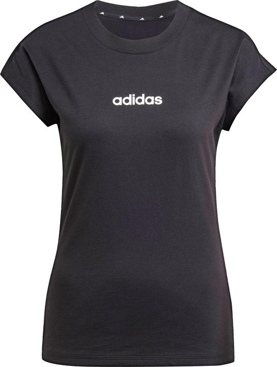 Produktbild adidas Damen Essentials LINEAR Cotton T-Shirt, Black/White, M (M)