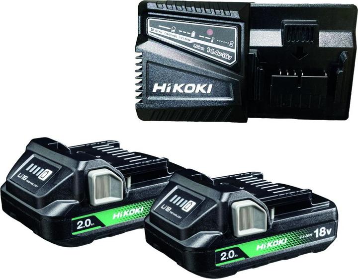 Actual product image Hikoki Battery set BSL1820M and UC18YSL 18V 2.0 Ah (18 V)