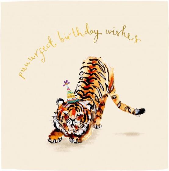 Image du produit Louise Mulgrew Carte d'anniversaire Tigre 15x15cm