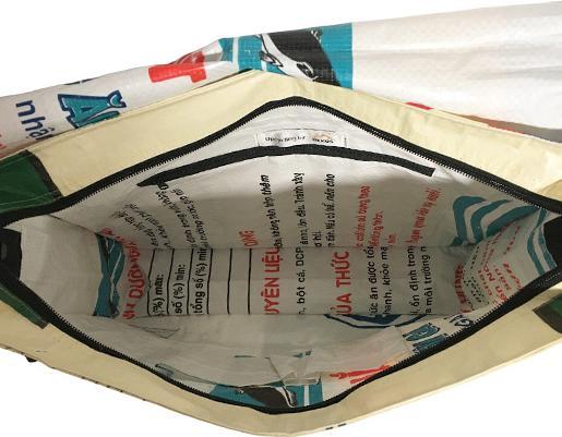 Image du produit Bekos Upcycling - Sac à bandoulière XL en sacs recyclés Patchwork Elephant