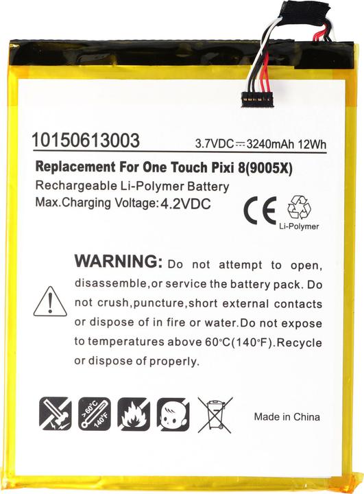Actual product image Alcatel Battery One Touch Pixi 3 8.0 3G Battery TLp032B2, TLp032BD, TLp032C2, TLP032CC