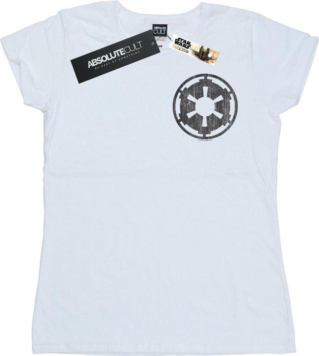 Immagine prodotto Star Wars The Mandalorian Galactic Empire Insignia Breast Print Maglietta Donna (XL)