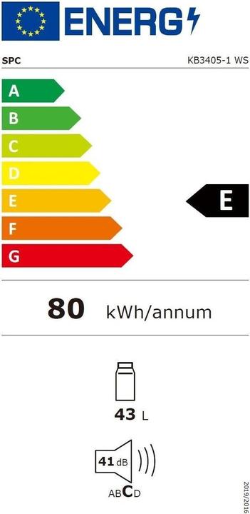 Energie-Label SPC KB34051 WS (43 l)