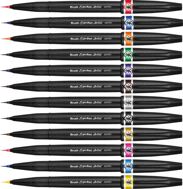 Immagine prodotto Pentel Penna a pennello Sign Pen Brush Artist (Blu, 1 x)