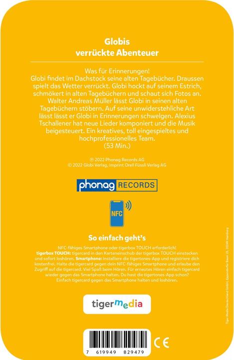 Immagine prodotto Tigermedia tigercard - Le folli avventure di Globi (Svizzero-tedesco)