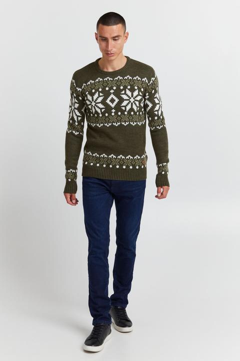 Image du produit Solid Norwig Pull En Grosse Maille Pull-Over Tricot Pour Homme Avec Encolure Rond (XXL)