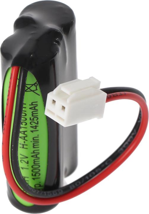 Immagine prodotto XCell Batteria per luci di emergenza NiMH 2,4V 1500mAh F1x2 Mignon con cavo da 100mm sostituisce ABB (1 pz., 1500 mAh, Accumulatore di carica elettrica)