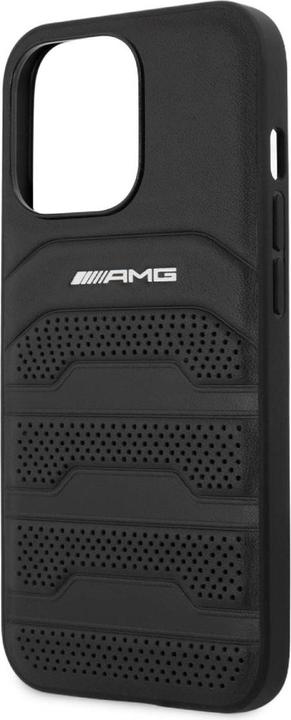 Image du produit Mercedes AMG AMHCP14XGSEBK iPhone 14 Pro Max 6,7" czarny/black hardcase Leather Debossed Lines (Apple iPhone 14 Pro Max)