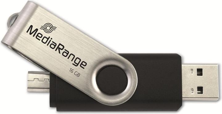 Image du produit MediaRange combo flash drive with micro USB (OTG) (16 Go, USB 2.0, USB-A, Micro USB)