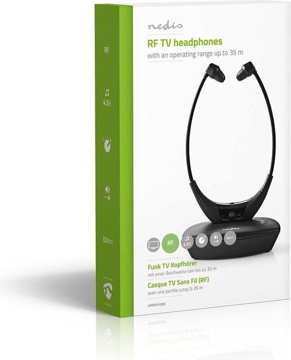 Produktbild Nedis HPRF010BK (keine Geräuschunterdrückung, 4.50 h, Kabelgebunden)