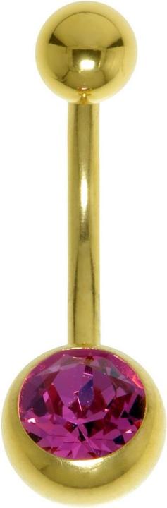 Produktbild Bijouteria Bauchpiercing (Premium Kristall, Chirurgenstahl 316L, PVD Beschichtung (goldfarbig))