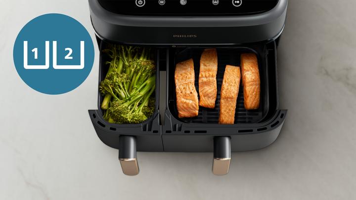 Actual product image Philips Dual Basket Airfryer NA352/09 (CH plug)