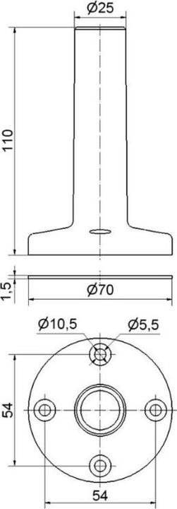 Produktbild Werma Fuss mit Rohr 110mm