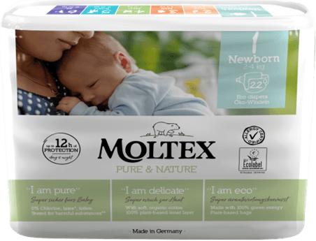 Produktbild Moltex Öko Öko Windeln, Newborn (2-4 kg) (Gr. 3, 22 Stück)