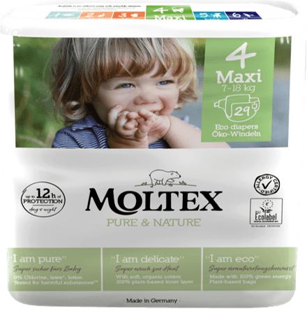 Produktbild Moltex Öko Öko Windeln, Maxi (7-18 kg) (Gr. 4, 29 Stück)