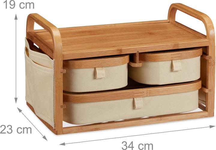 Actual product image Relaxdays Mini chest of drawers bamboo