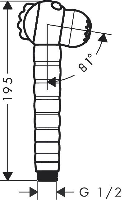 Image du produit hansgrohe Douche à main pour enfants Jocolino Crocodile 2 jets (2 Types de jets, 11 l/min)