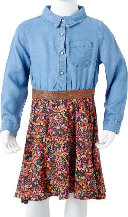 Immagine prodotto VidaXL Abito da bambino con maniche lunghe blu navy e blu denim (92)