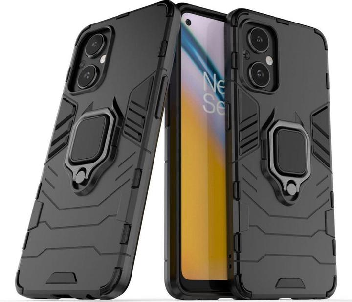 Hurtel Cover ibrida resistente Ring Armor + supporto magnetico per OnePlus Nord N20 5G nero (OnePlus Nord N20 5G)