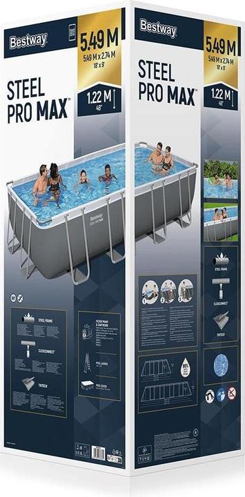 Immagine prodotto Bestway Pool Steel Pro Max 549 x 274 x 122 cm (549 x 274 x 122 cm)