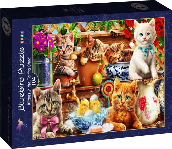 Produktbild Bluebird Puzzle 104 pieces Kittens in the Potting Shed (104 Teile)