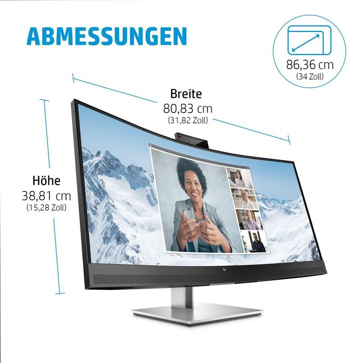 Actual product image HP E34m G4 (3440 x 1440 pixels, 34")