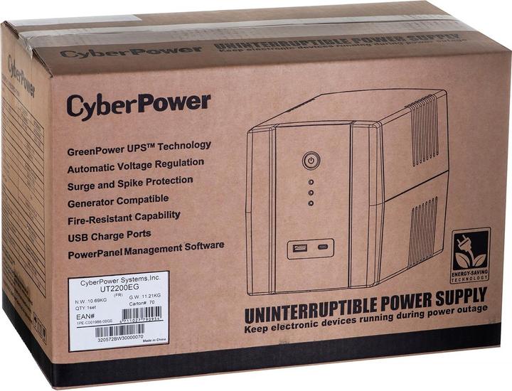 Produktbild Cyberpower UT2200EG-FR 2200VA/1320W (2200 VA, 1320 W, Line-Interaktiv USV)