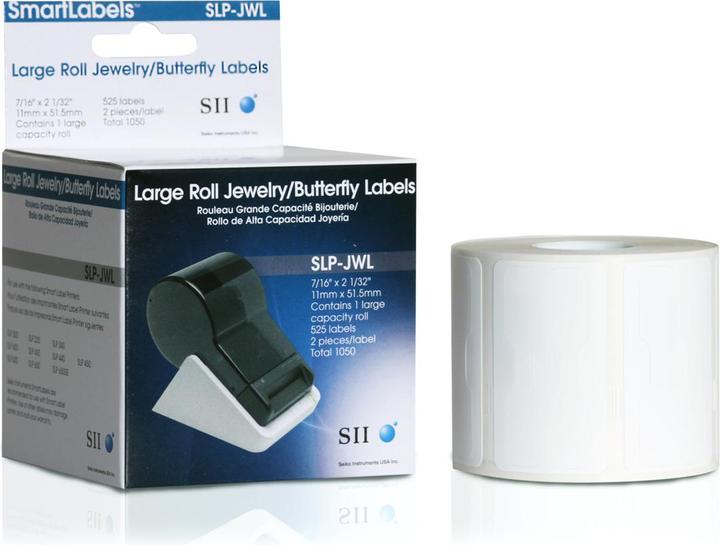 Actual product image Seiko SLP-JWL Labels for jewellery, 1 roll à 525 x 2 labels