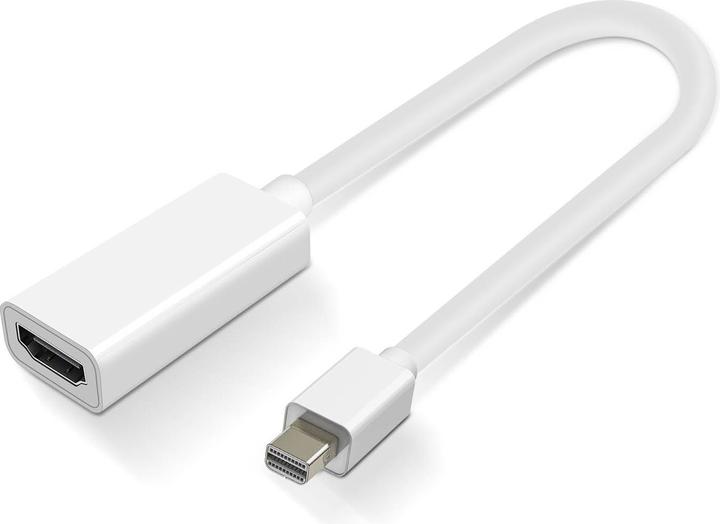 Image du produit LinQ Adaptateur / Câble vidéo Câble Mini DisplayPort vers HDMI Câble vidéo par - Blanc (0.15 m, DisplayPort)