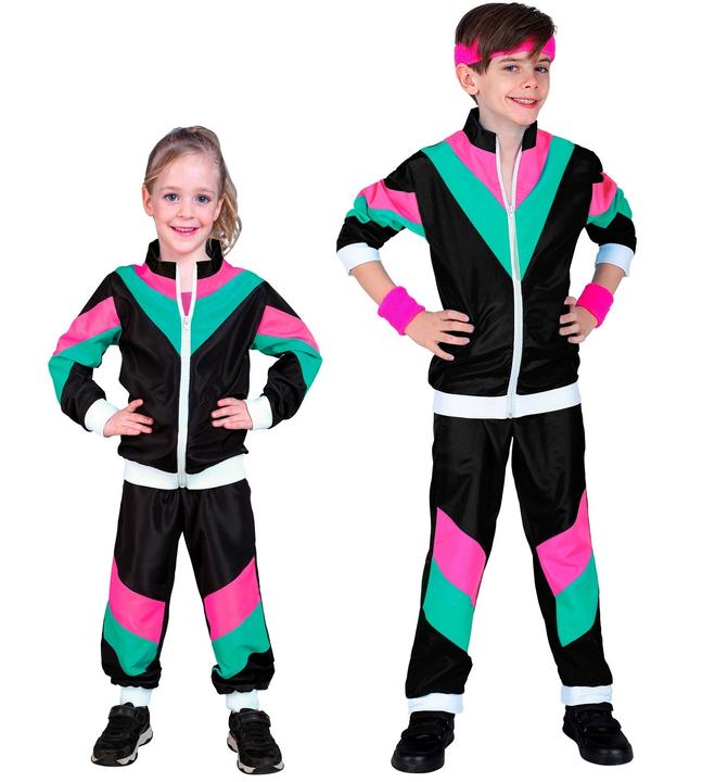 Actual product image Widmann 80s black jogging suit for children (122, 128)