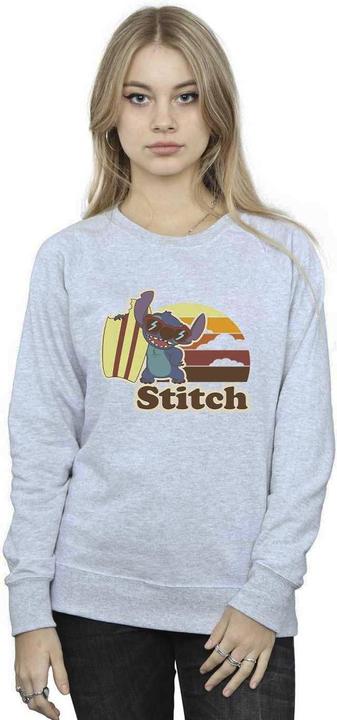 Actual product image Disney Womens/Ladies Lilo And Stitch Bitten Surfboard Sweatshirt (S)
