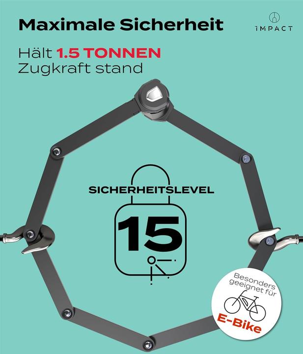 Actual product image Impact Bike Accessories PortaLock 15 - Velo-Zahlenschloss (110 cm)