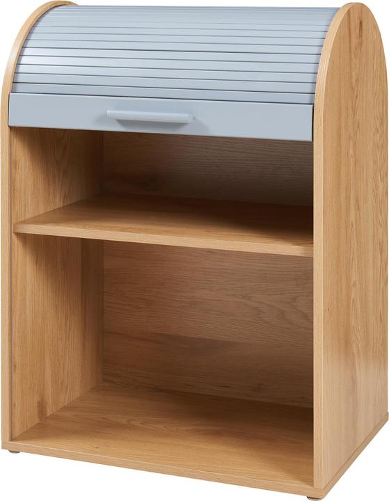 Image du produit En.Casa Rollladenschrank Kavlinge 80x60x40 cm Bambus/Grau (80 x 60 x 40 cm)