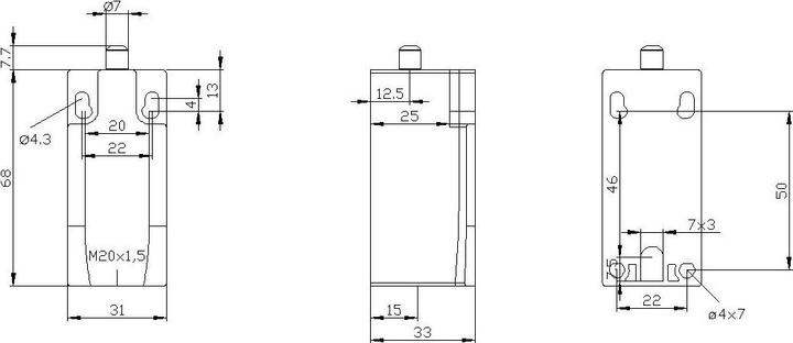 Actual product image Siemens Position switch 31mm plunger