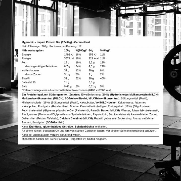Image du produit MyProtein Impact Protein Bar (Noix de caramel, 1 pcs, 855 g)