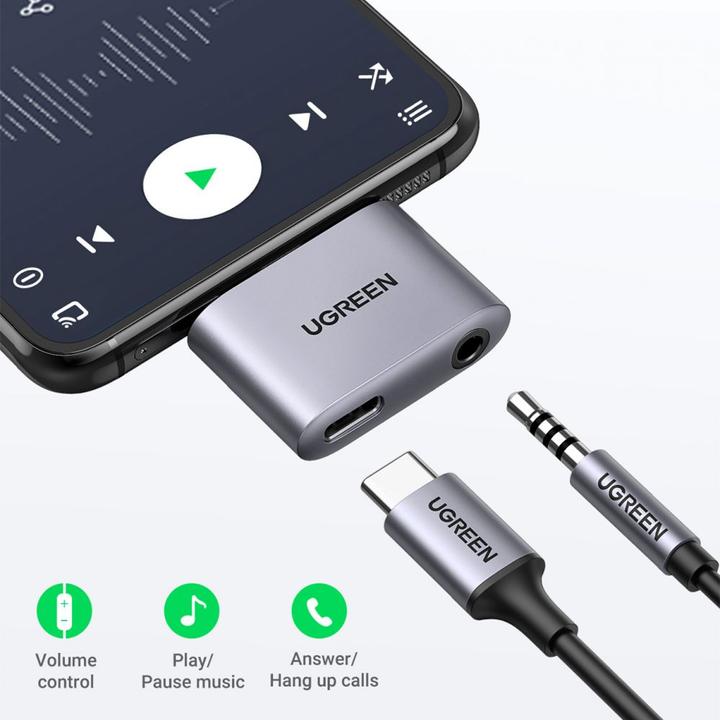 Image du produit Ugreen Adaptateur audio USB-C vers 3,5 mm avec puce DAC