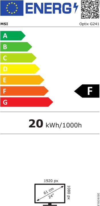 Energie-Label MSI Optix G241-013 (1920 x 1080 Pixel, 24")
