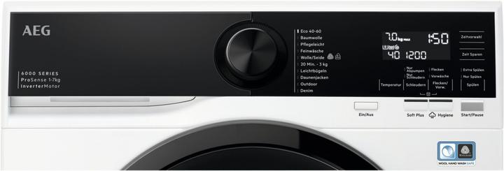 Produktbild AEG LSR6F75470 Waschmaschine Slim 7 kg, Tiefe 49cm, Serie 6000 914343153 (7 kg, Links)