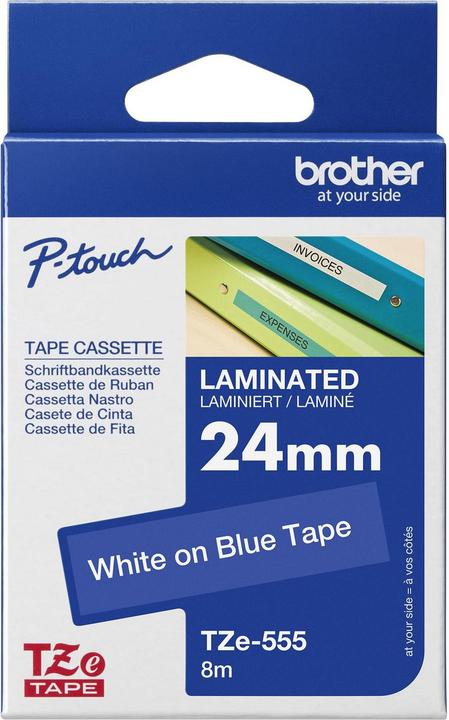 Produktbild Brother Tze-555 (2.40 cm, Blau, Weiss)