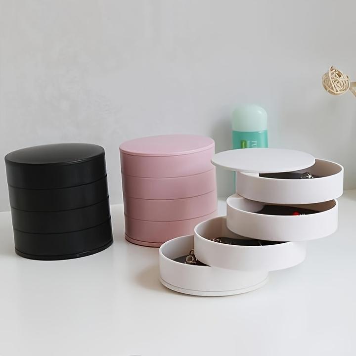 Actual product image Only-Bags.Store Stylish, rotating, multi-layer desk organiser with lid - perfect for the