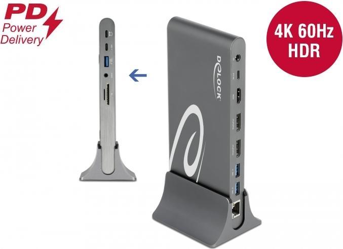 Actual product image Delock Docking station USB-C - USB/SD/LAN/HDMI/DP (USB-C, 1 Ports)