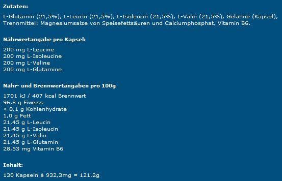 Immagine prodotto IronMaxx BCAA e glutammina 800 (130 Pezzo/i, Pillole, 500 g)