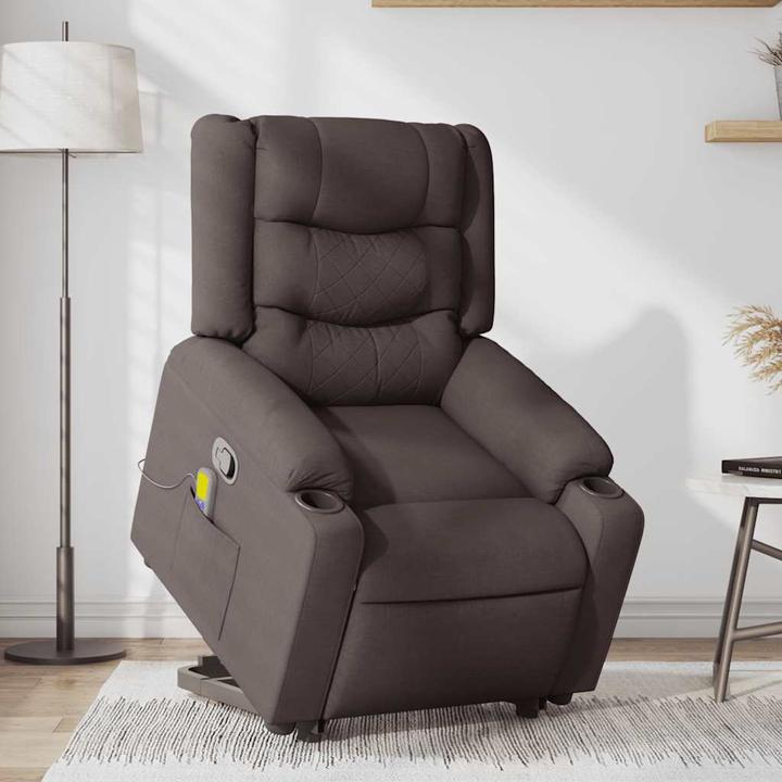 Produktbild VidaXL Massagesessel mit Aufstehhilfe Dunkelbraun Stoff
